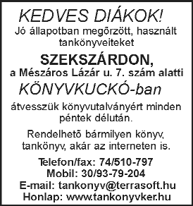 2011. január 9. Székelyek A Bukovinai Székelyek Szekszárdi Egyesületének következõ összejövetele 2011. január 17-én, 17 órakor lesz Szekszárdon a Tartsay V. u. 4. sz. alatt az Elektrolit Kft.