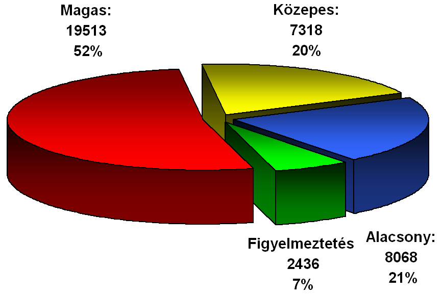 VIZSGÁLAT EREDMÉNYE Kiemelt kockázatok azonnali jelzése Eredmények összefoglalása - jelentés Részletes hibalista és megoldási javaslatok Mellékletek -