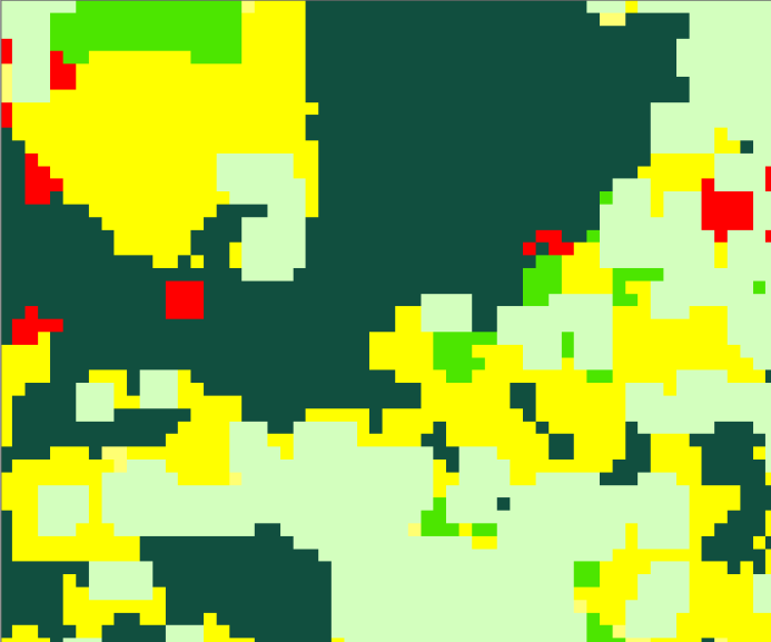 beleolvad a környezetébe. Keressük meg a Toolbox Spatial Analyst Tools Generalization csoportban a Majority Filter eszközt.