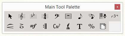 Finale 2014 újdonságok Az eszköztár-ikonok méretének módosítására beépítettek a Preferences Palettes and Backgrounds párbeszédpanelre egy Use large tool icons nevezetű parancsot.