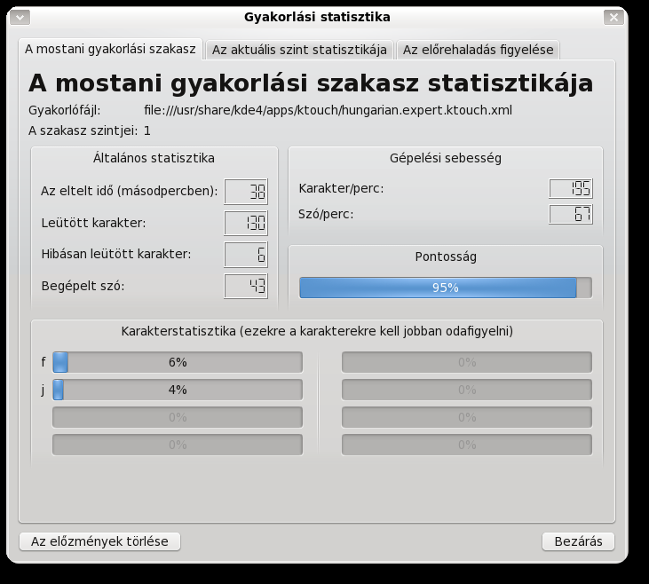 KÉSZEN A TANULÁSRA Magyar gyakorlatsor megnyitása A gyakorlatokat követően megtekinthetjük a lecke statisztikáit a