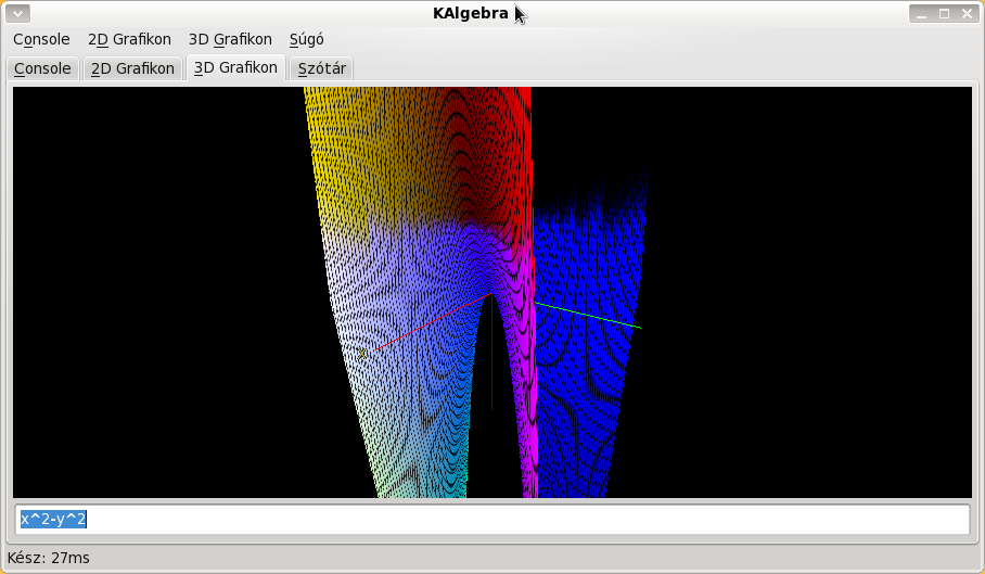 KÉSZEN AZ OKTATÁSRA 2 dimenziós grafikon képe 3 dimenziós grafikon képe Ha az egyes függvények leírására és