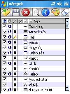 TopoExplorer v1.7.4.18 felhasználói kézikönyv 2007.04.29. 9. Útvonalfájlok (Tracklog) kezelése A Tracklog (.trk) útvonal nevűréteg (tracklog.