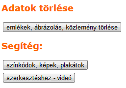 Adminisztrációs oldal Az adatok felviteléhez, módosításához és törléséhez egy belépéshez kötött adminisztrátori felület áll a szerkesztők rendelkezésre.