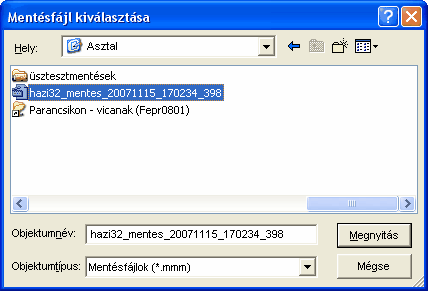 82 ű 3. A bejelentkezés után megjelenik, hogy a kiválasztott mentési anyagban mely cégek hány éve található.