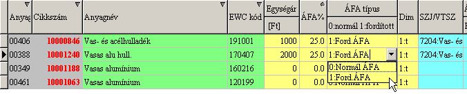 45/24 PortaWin (PW2) Jármű mérlegelő program METRISoft KFT a gomb melletti mezőbe. A mező elhagyásakor a jelölés automatikusan bekapcsol, ha a mezőben van beírva valami.