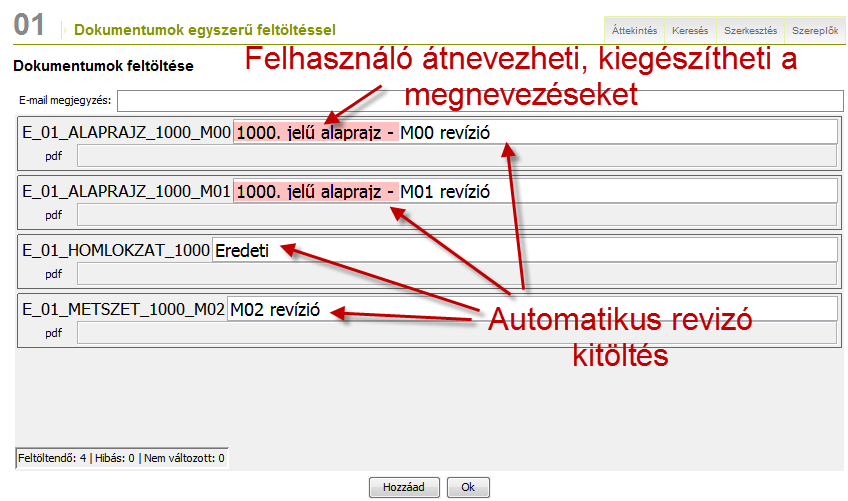 Ez a kódprofil mintaként szemlélteti a revíziókövetés legegyszerűbb példáját.