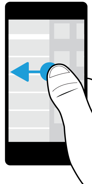 Beállítások és alapvető konfigurálások A BlackBerry Hub és az alkalmazások közötti mozgáshoz csúsztassa az ujját jobbra-balra.