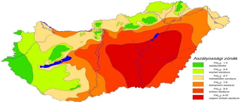 csapadékhullás, így a közvetlen vízmennyiség terhelés már bekövetkezik.