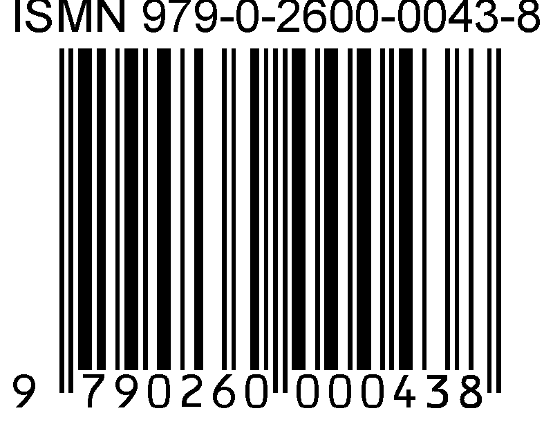 ISMN 979-0-321-76546-7 (partitúra, kötött) ISMN 979-0-321-76547-4 (partitúra, fűzött) Ezt a felsorolást szerepeltetni kell mind a kötött, mind a fűzött partitúrában. ISMN 979-0-321-76548-1 (össz.