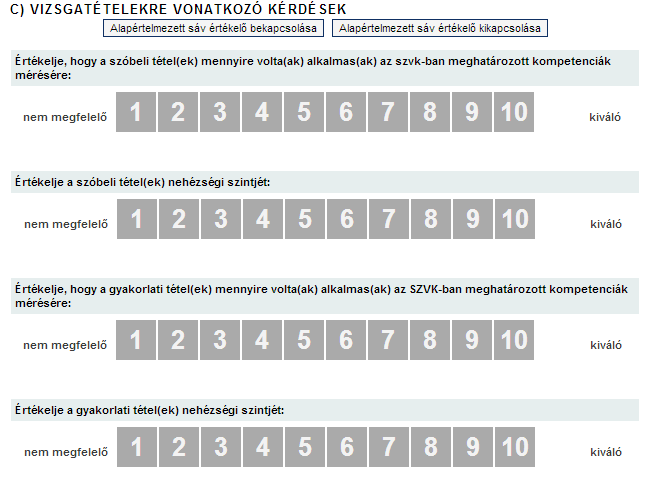 meg az érték tényleges kiválasztása.