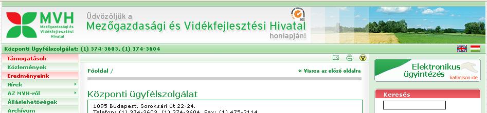 Kitöltés előtt A Portál használata A Portál elérhetősége: www.mvh.gov.