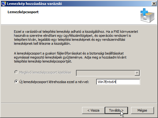 Tömeges telepítés 227 lemezképpel indítva (pl. Windows Vista telepítő lemezről származó boot.wim) gyakran fordulhat elő probléma.