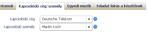 14. Iktatott dokumentumok összekapcsolása cégekkel, személyekkel A TriDoc rendszer egyszerű módon támogatja a dokumentumok cégekhez és / vagy személyekhez történő kapcsolását.