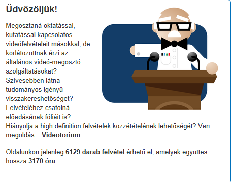 Videotorium A felsőoktatásban és konferenciákon elhangzott