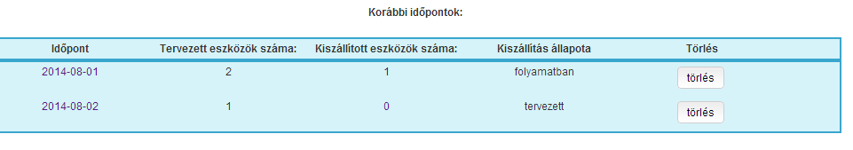 Amennyiben egyetlen ilyen szerződés van, akkr az autmatikusan kiválasztásra kerül. A felület többi eleme csak a szerződés kiválasztását követően kerül megjelenítésre.