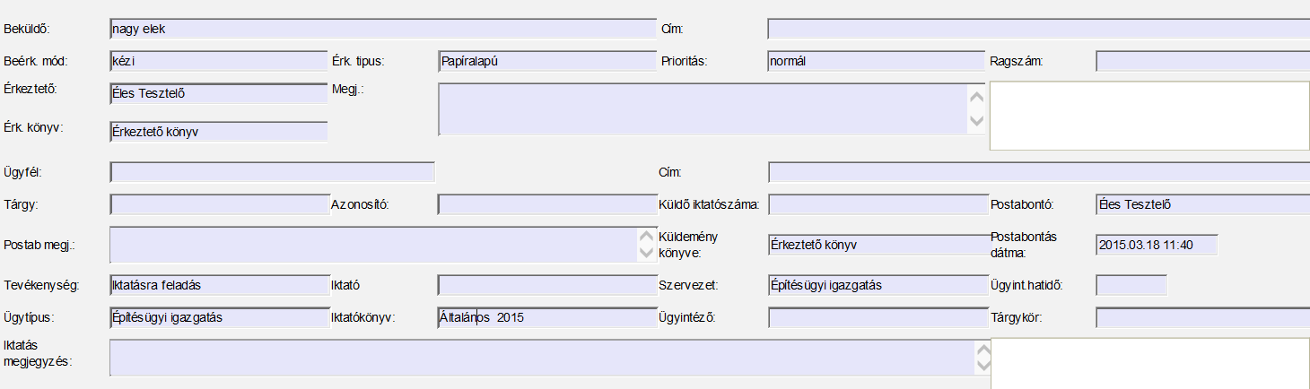 Szerkesztés alatt azok a tételek találhatók, melyeket valaki levett, éppen dolgozik vele és még nem adta tovább.