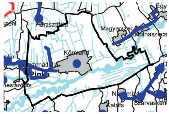 133 1.15 KÖZMŰVESÍTÉS A város közművesítése fokozatosan épült ki. Mára a település belterületén a teljes közműellátás biztosított.