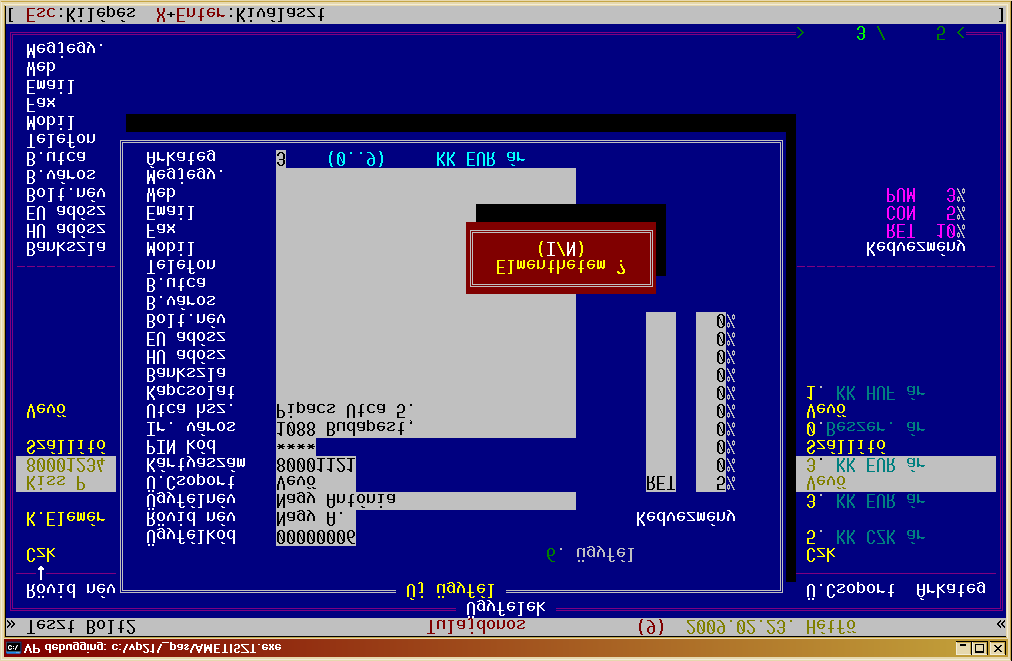 9.2 Ügyfelek / Új ügyfél 44. Ábra Ha új ügyfelet szeretnénk felvinni az adatbázisba, akkor az U billenty t kell használnunk.