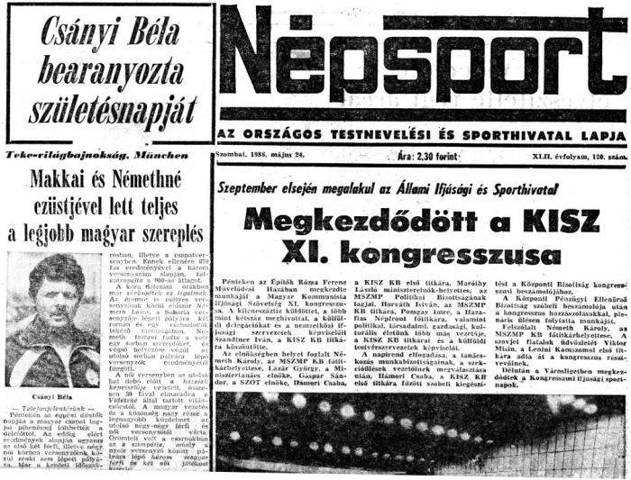 1986 A XVI. felnőtt világbajnokság. München május 18 23. Az első duplázás! Női~ és férfi válogatottunk is világbajnok lett!