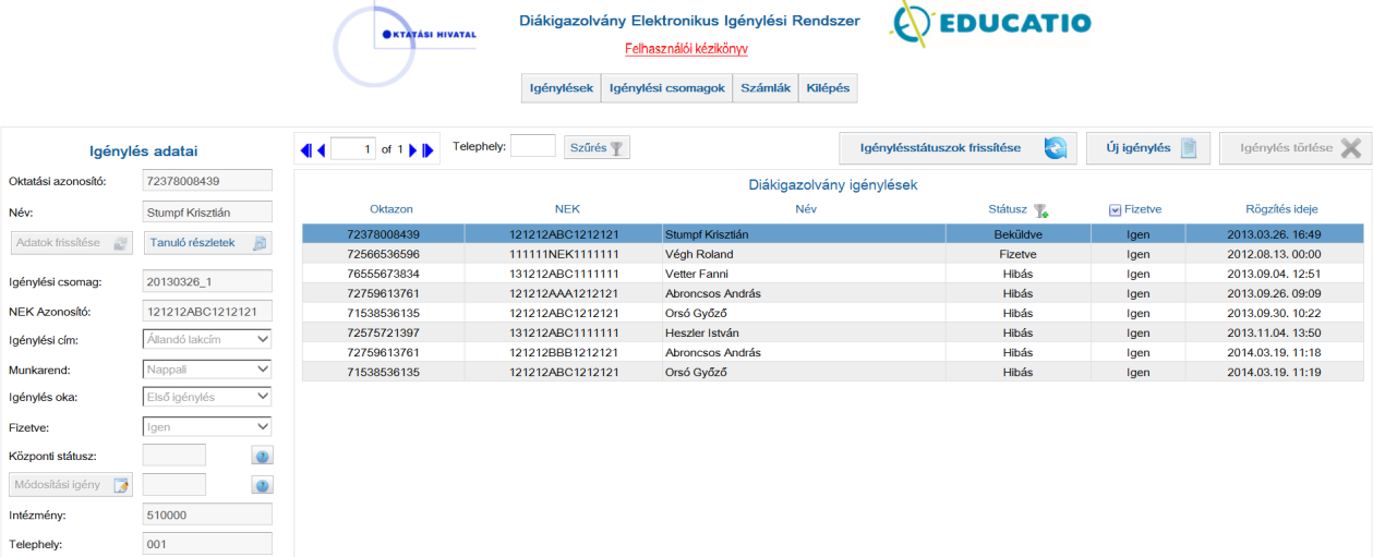 2. ábra Bejelentkezési felület FONTOS: A böngészőprogram bezárása előtt mindenképp ki kell jelentkezni! 5.