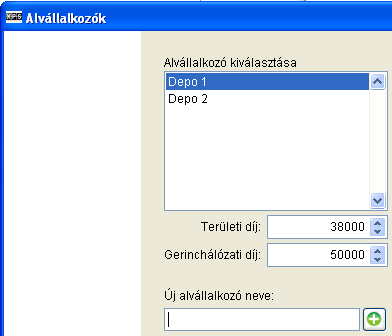 19. oldal 2013.02.28. Alvállalkozói költségek kezelése A főmenüben az Alvállalkozói költségek menüponttal indítható a folyamat. Először létre kell hozni az alvállalkozókat az adatbázisban.