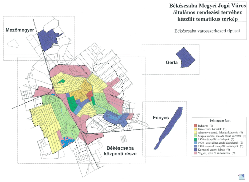 1.12. Az épített környezet konfliktusai, problémái Épített környezet, településszerkezet8 Kivágat a MŰ-HELY Rt.