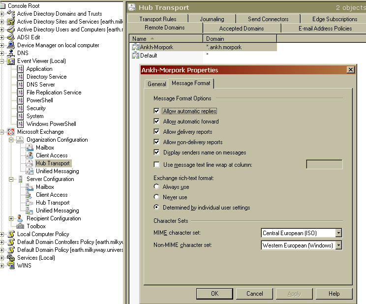 EXCHANGE 2007 - SPONTÁN De mi a fene az a TNEF? Feloldani úgy lehet, hogy Transport Neutral Encoding Format.