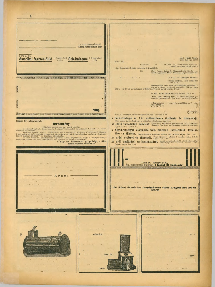 43. SZÁM. 7-IK ÉVFOLYAM. KÖZTELEK, 1897. MÁJUS HO 29. 775 P 1 C H L E R K A TONAI-FÖÁ L L A T O R V O S ÁLLATGYÓGYSZEREI.