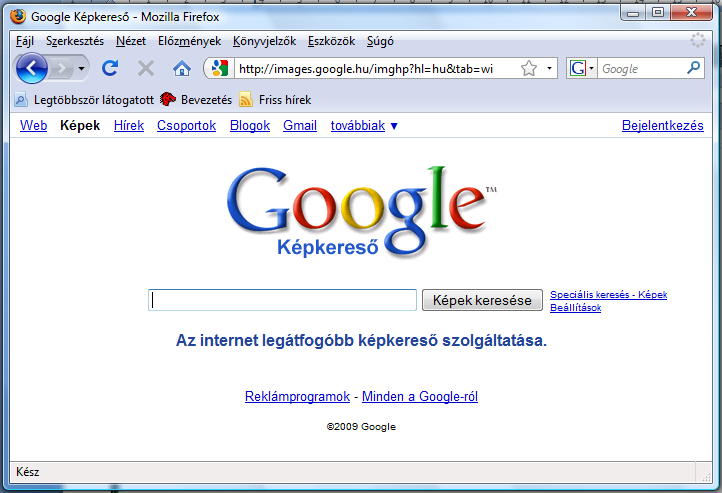 Ha képeket akarsz keresni, kattints a Képek-re!