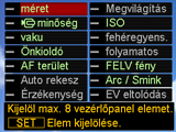 Vezérlőpanel-elemek kiválasztása Az alábbiak szerint kijelölheti azt a nyolc elemet, melyet a vezérlőpanelen látni kíván. 1. Nyomja meg a [MENU] gombot úgy, hogy közben a vezérlőpanel látható.