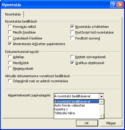 Nyomtatás Nyomtatás alkalmazásból Egy alkalmazással készült dokumentumot az alábbiak szerint nyomtathat. A nyomtatáshoz megadhatja a papírméretet és a másolat kimenetét.