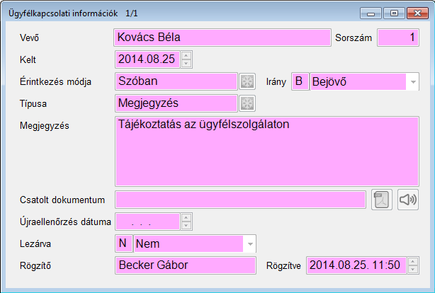 XII. Kereskedelmi modul (verzió 4.0.8) 22. oldal 2014.11.26. 4.10. Ügyfélszolgálat A gombra kattintva válasszuk az Ügyfélszolgálat menüpontot.