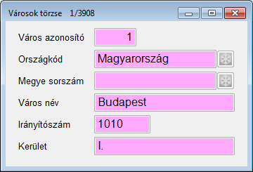 XII. Kereskedelmi modul (verzió 4.0.8) 48. oldal 2014.11.26. 15.12. Utca Az utcák törzsébe a városok utcáit, tereit, közeit stb. visszük fel.