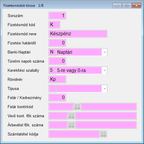 XII. Kereskedelmi modul (verzió 4.0.8) 49. oldal 2014.11.26. 15.14. Ország Az országok törzsébe vihetjük fel az országokat. 15.15. Fizetésmódok Az számla fizetési határidejét a számla keltből és az itt beállított Fizetési határidő alapján képzi a program.