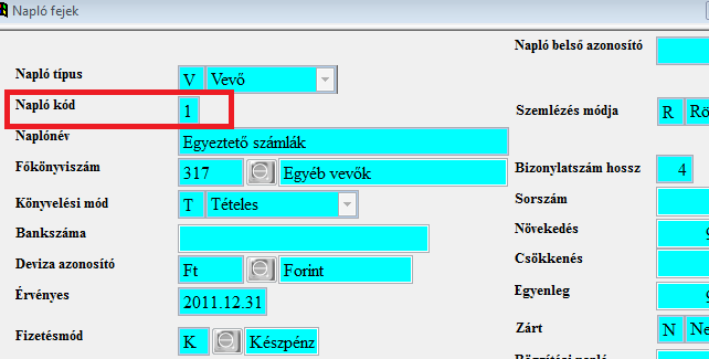 XII. Kereskedelmi modul (verzió 4.0.8) 53. oldal 2014.11.26. Számla kontírkód pedig hogy milyen kontírozó kódot használjon.