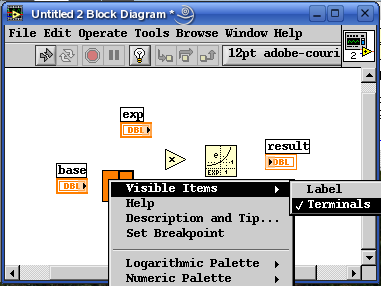 szürkévé és törötté válásával, másrészt ha ekkor nyomjuk meg, akkor egy hibalistát jelenít meg nekünk a LabVIEW (I.20. ábra).