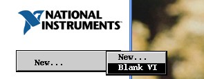 I.2. ábra: Új VI készítése I.3. ábra: Új üres VI megnyitása Bármelyik módszert is választottunk, az eredmény az I.4-es és I.5-ös ábrán látható két ablak megnyílása lesz. Az I.