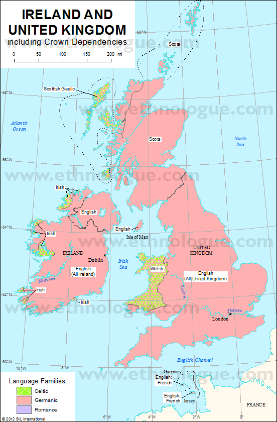 Nagy-Britannia: nyelvi helyzetkép Germán nyelvek angol skót (Scots) ulsteri skót Q-kelta (goidel) nyelvek ír (Gailge)