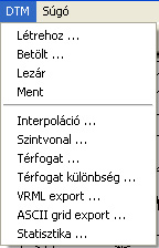 GeoEasy V2.05 Digitális terepmodell modul Geodéziai Feldolgozó Program DigiKom Kft.