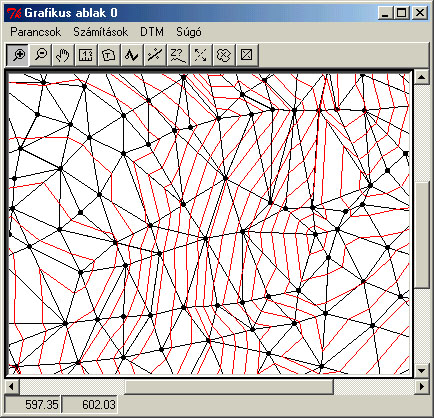 Szintvonalak a grafikus ablakban Tartalomjegyzékhez>> Térfogatszámítás A Grafikus ablak DTM->Térfogat... menüpont segítségével kiszámíthatjuk a modellnek egy adott alapszinthez viszonyított térfogatát.