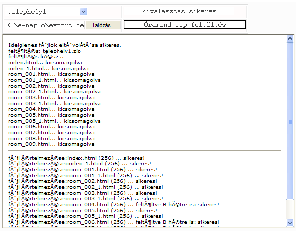 Exportálás gomb, majd OK 3.) Fájlkezelő megnyitása (pl.: Total Commander) -> itt kiválasztjuk az összes html kiterjesztésű fájlt, és becsomagoljuk ezeket (Fájl/Becsomagol) 4.