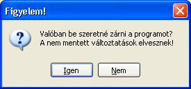 70/15. oldal 4.4 A rendszer üzenetei 4.4.1 Hibaüzenetek 13. ábra Üzenet a felhasználónak - hiba Az üzenetek felépítése: A felső kék mezőben látható az üzenet típusa, jelen esetben Hiba felirattal.