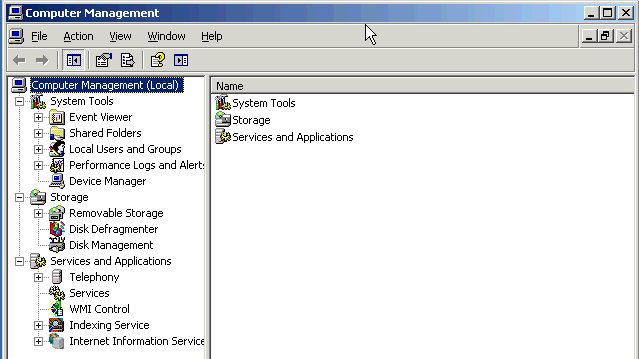 Windows Server 2003 management Beépített Management eszközök - Computer Management Szinte minden Management Tool megtalálható külön is.