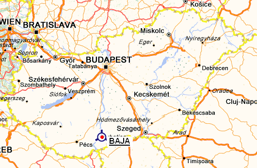 4. Baja Baja a Dél-Alföldi régióban, Bács-Kiskun megyében fekszik, a Duna bal partján, közel a szerb és horvát határhoz. Budapesttől kb.