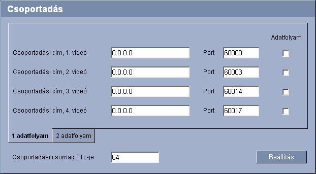 80 hu Konfgurálás webböngésző használatával VIP X1600 5.