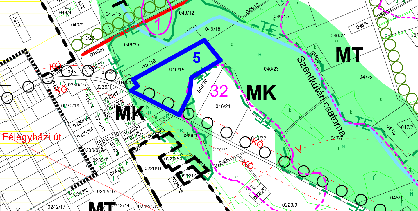 4. Ónodi Norbert Felsőmonostor 0267/17, 0267/18 hrsz.-ú telkein vadgazdálkodást szeretne folytatni (szabadtartású struccfarm és vadfarm). Helyszín a T-1/M2 Településszerkezeti terven: ld. 3.