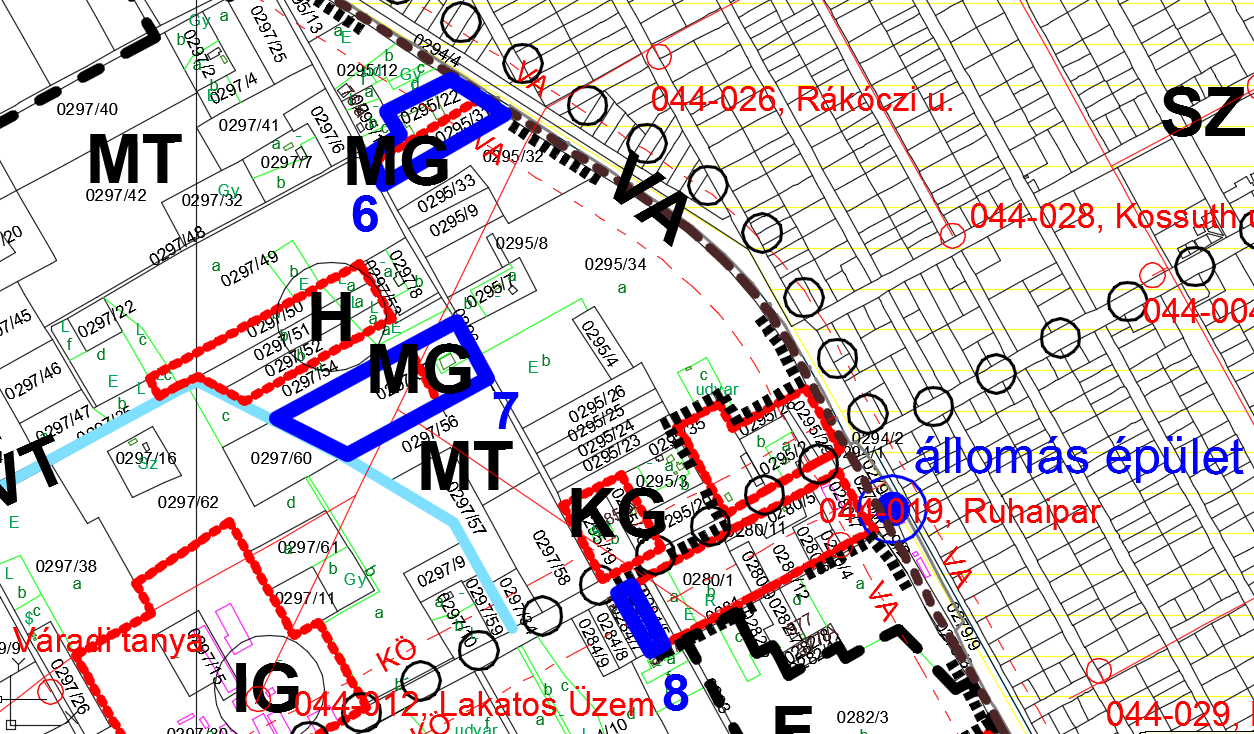 6. Mucsi Antal az MG major besorolású 0295/22 hrsz.-ú telkéhez csatolni szeretné a 0295/31 hrsz-ú saját telkét.