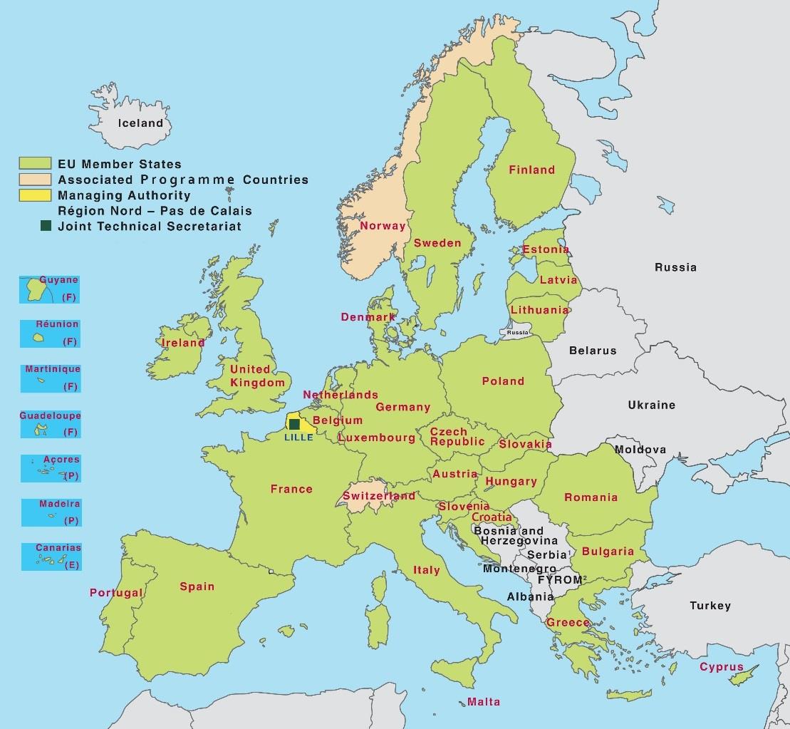 Együttműködési térség 30 ország - EU