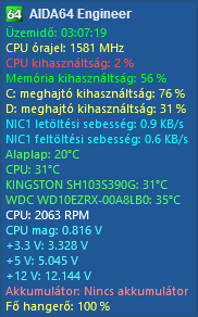 Beállítások 2.10.3.1 OSD elemek Itt választhatjuk ki, hogy milyen elemek és azok milyen sorrendben jelenjenek meg az OSD-panelen.